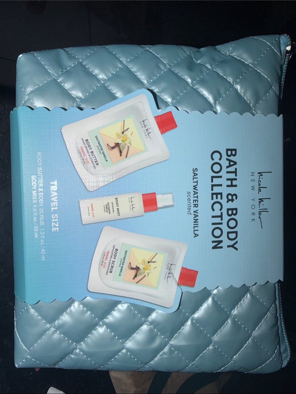 Nicole Miller Bath & Body Travel Set in Light Blue